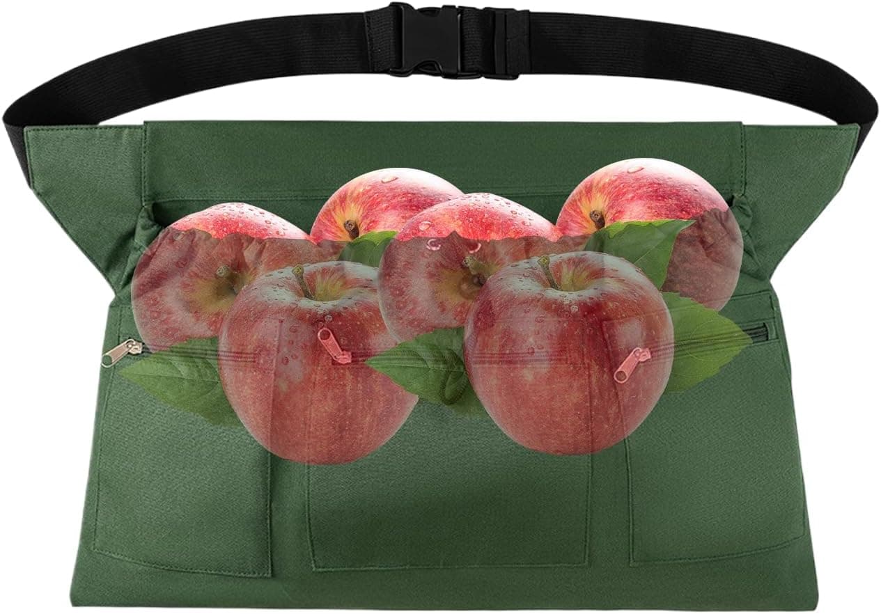 Gardening Apron with Pockets, Waterproof Garden Tool Apron, Heavy Duty for Storing Tools and Picking Fruit